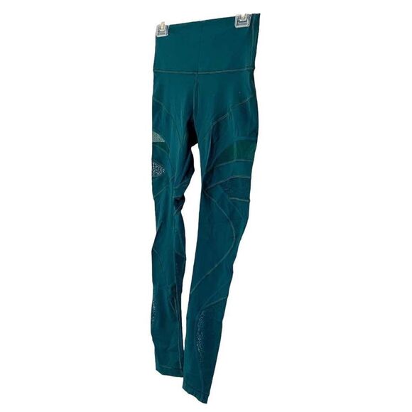 Lululemon Wunder Under HR Tight *MESH Design Luxtreme RYEM Green LW5BGXS Size 6 - Picture 4 of 8